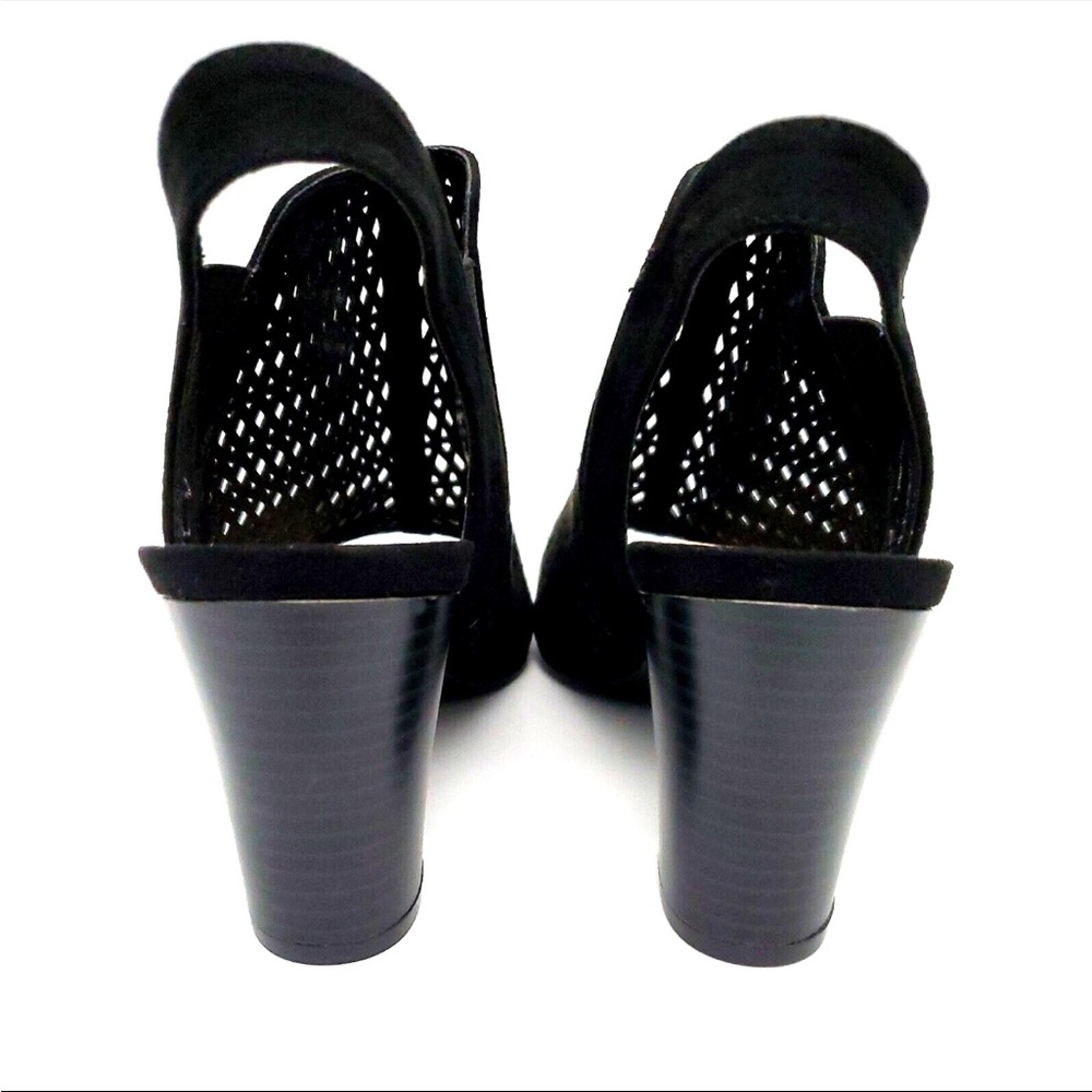 Unisa Black Peep-Toe Slingback Heels size 7 unploxa block heel - Picture 3 of 10